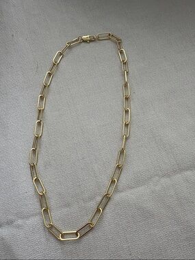 Rectangular Link Gold Necklace for Women